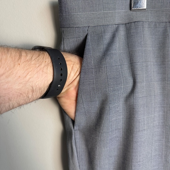Sondergaard‎ Copenhagen Men's Gray Striped Plaid Slim Fit Dress Pants Size 38x30 - Picture 3 of 15